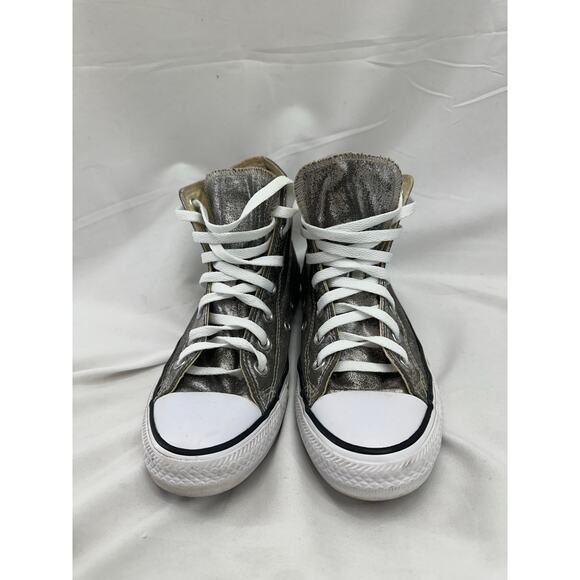 Converse Allstar silver metallic sneakers 7 - Picture 2 of 6